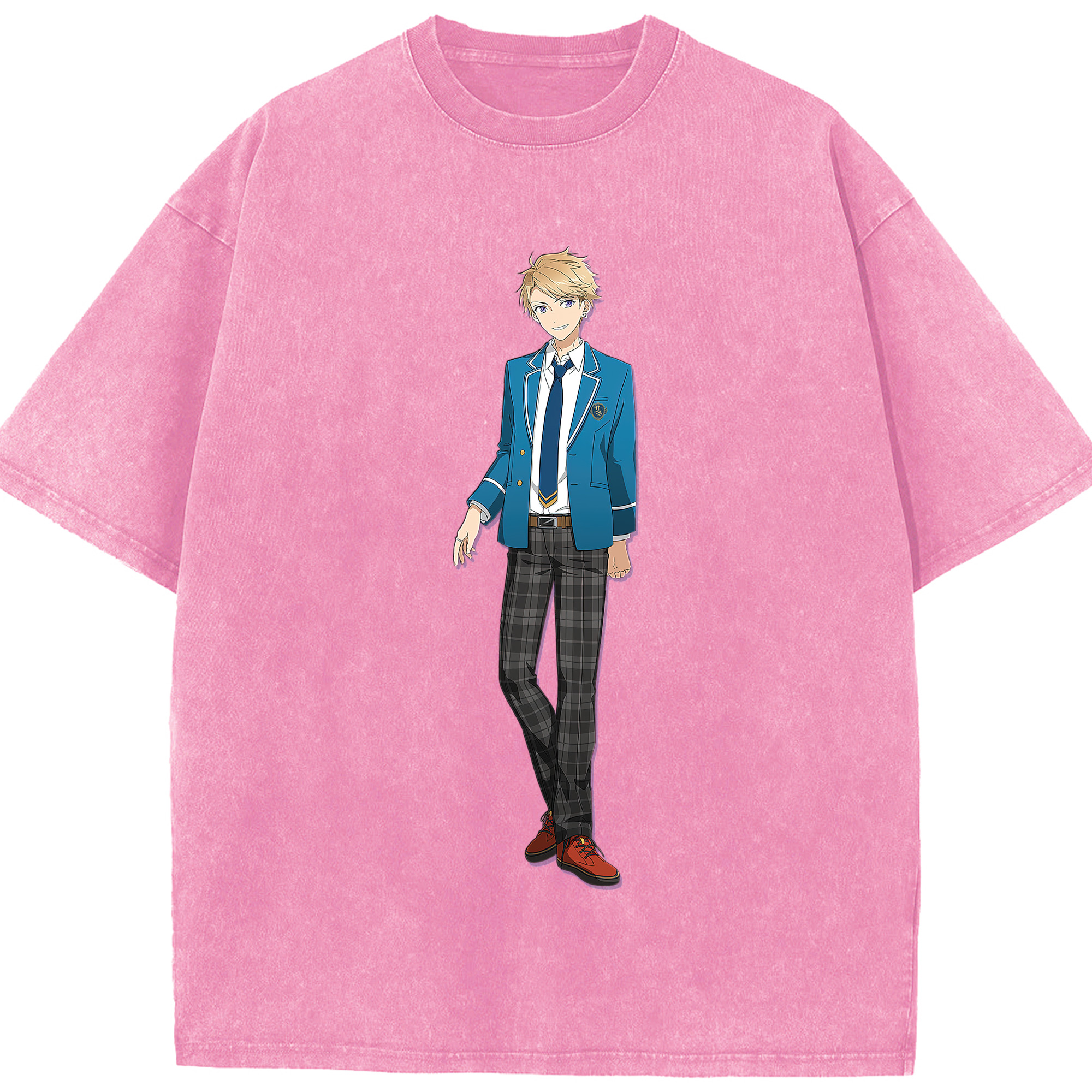 （画像用） あんさんぶるスターズ! Ensemble Stars 綿100% ヴィンテージ風 半袖Tシャツ（フロントプリント）